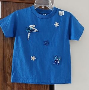 Kids Blue Dance Tshirt Med 5-6 NWT